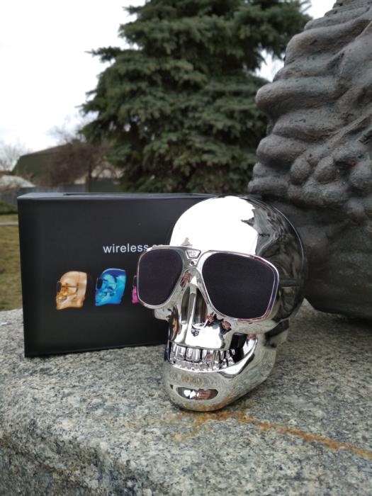 Портативная bluetooth акустика колонка в виде черепа - изображениe 1