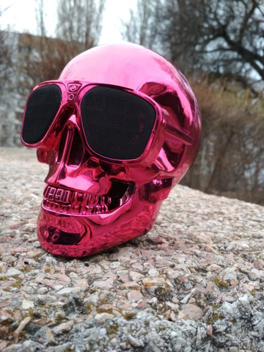 Портативная bluetooth акустика колонка в виде черепа - изображениe 6