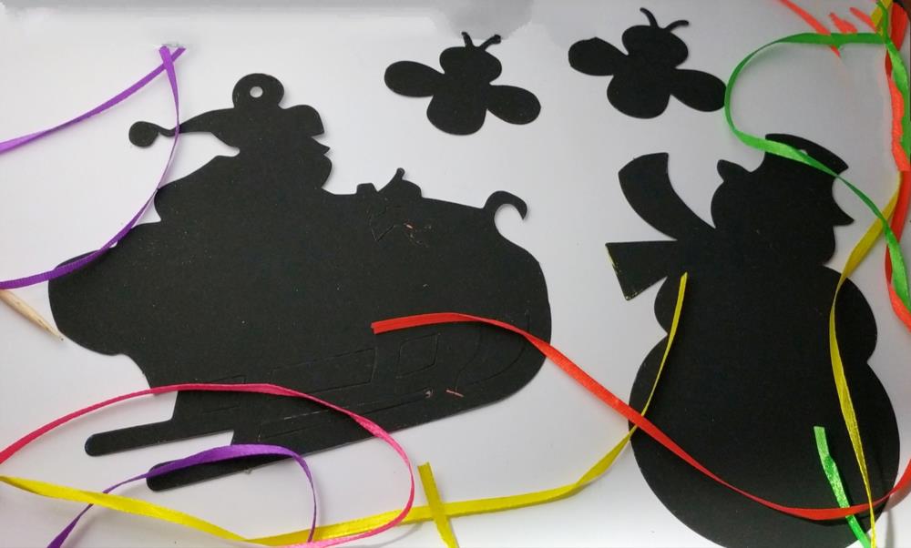 Гравюра подарок на новый год раскраска набор для творчества игрушки волшебная бумага - изображениe 2