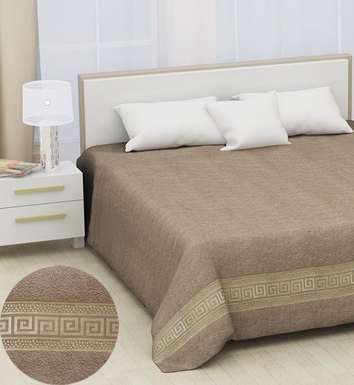 Махровая простынь Hanibaba хлопок grek beige 160х220 - изображениe 1