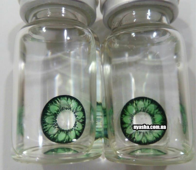 Зеленые линзы для зрения с диоптриями - изображениe 1