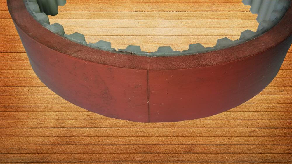 Зубчатый резиновый ремень 370 25 Т10 370 7 мм - изображениe 3