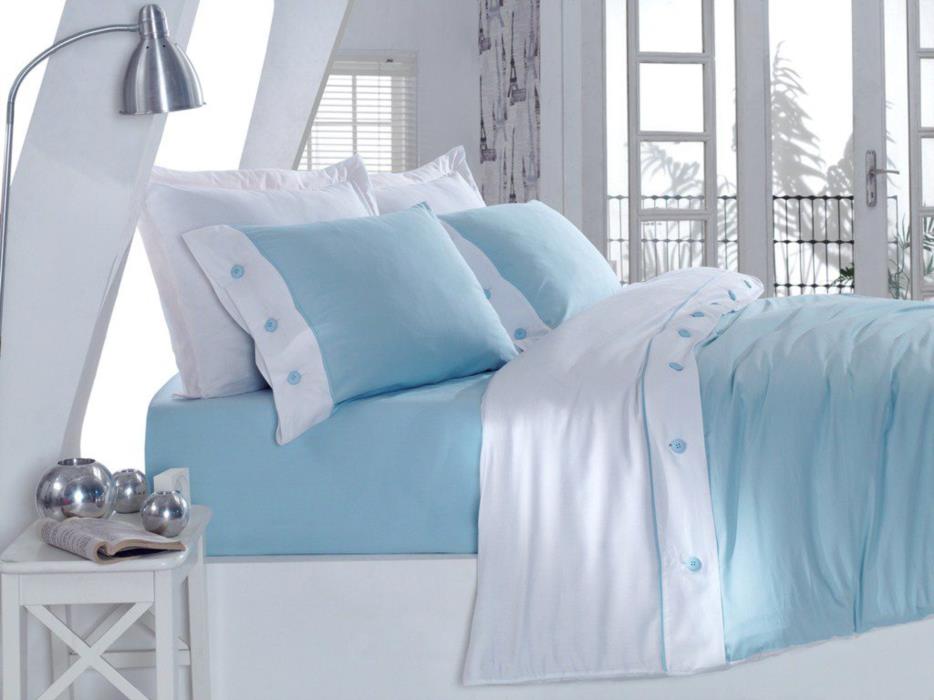 Постельное белье Cotton Box 200х220 однотонное Турция - изображениe 1