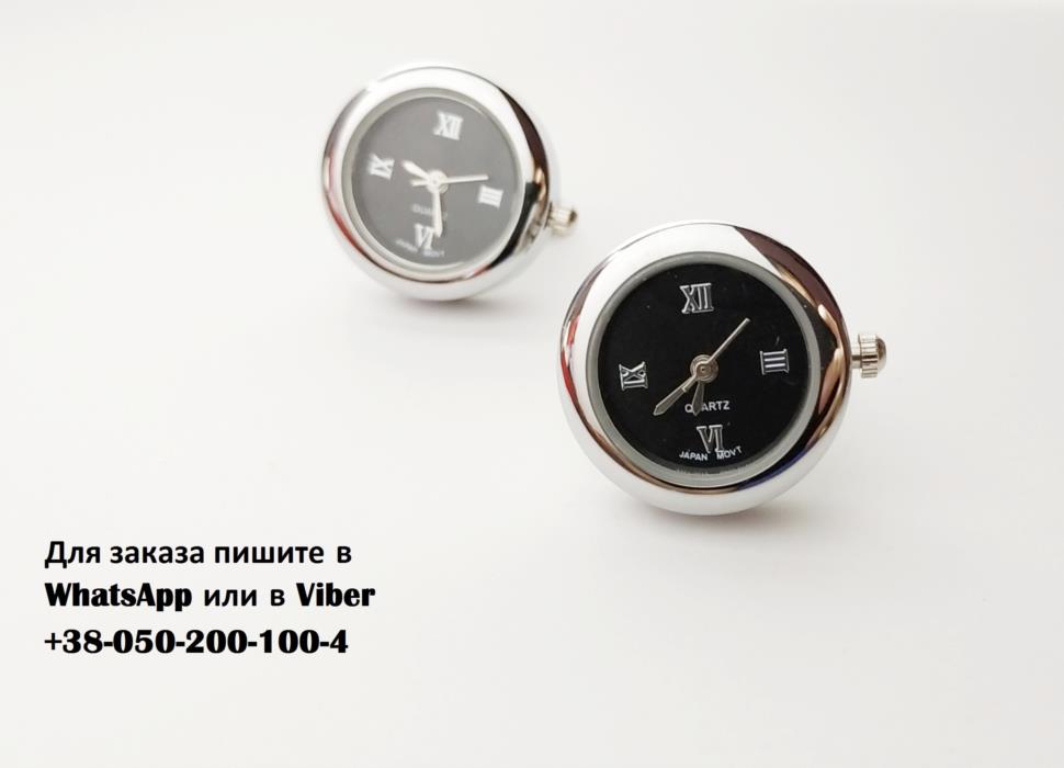 Запонки часы Quartz оригинальные запонки золотые серебро - изображениe 5