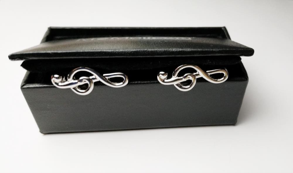 Запонки Скрипичный ключ  коробочка в комплекте - изображениe 2