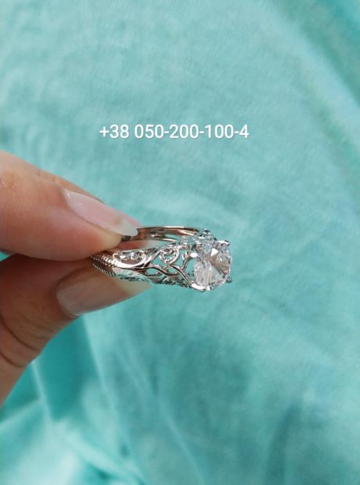 Ажурное колечко с камнем - изображениe 1