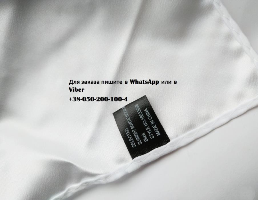 Черная бабочка галстук с белым платком в упаковке selected homme комплект запонки - изображениe 5