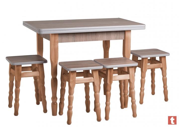 Стол Кухонный Раскладной  4 Табурета Эко Акция - изображениe 1