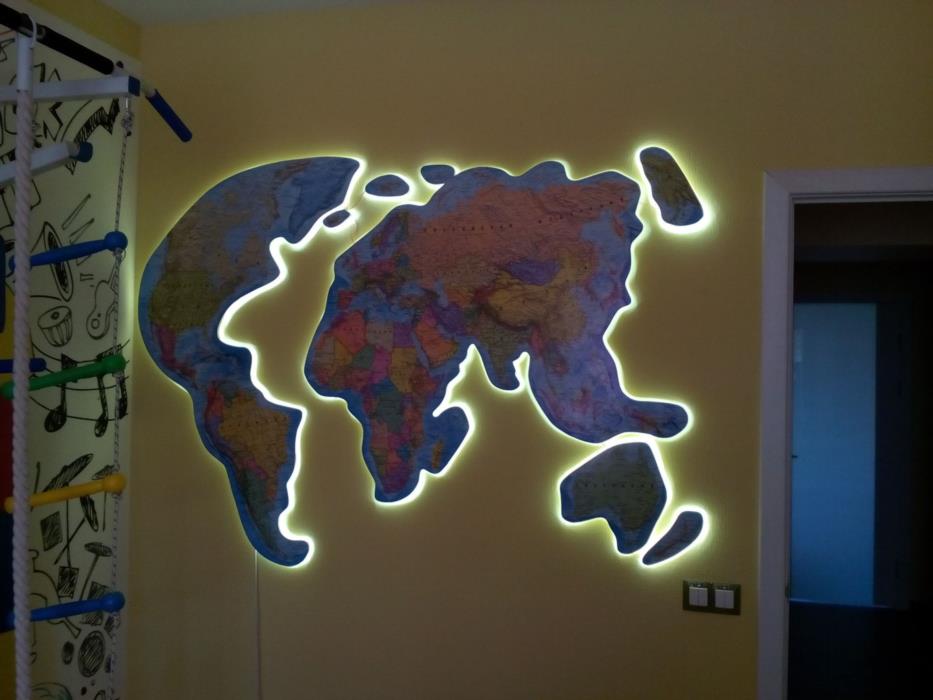 Интерьерные наклейки Элементы декора с подсветкой