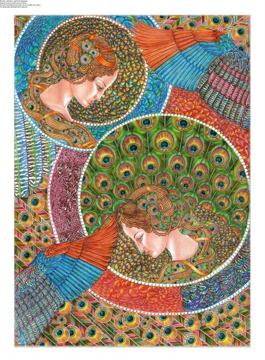 Рисунок цветными карандашами Название Профили   - изображениe 1