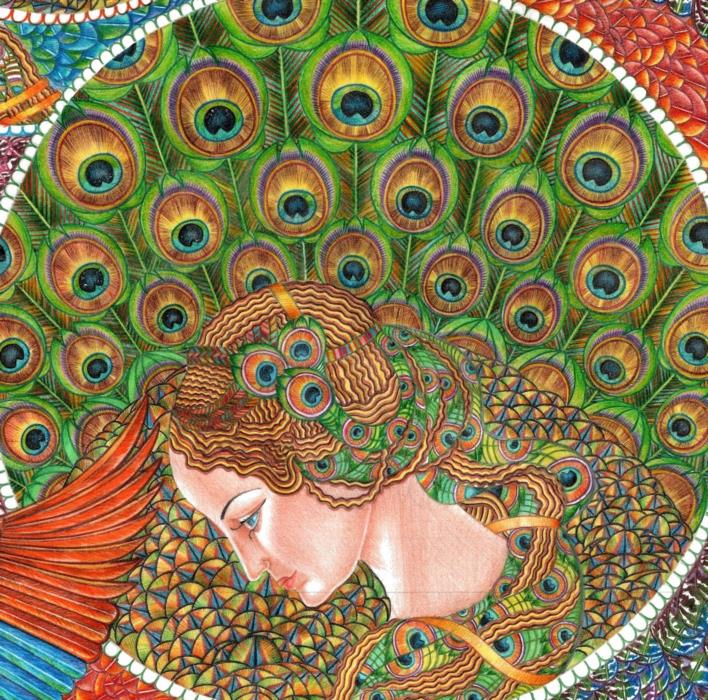 Рисунок цветными карандашами Название Профили   - изображениe 2