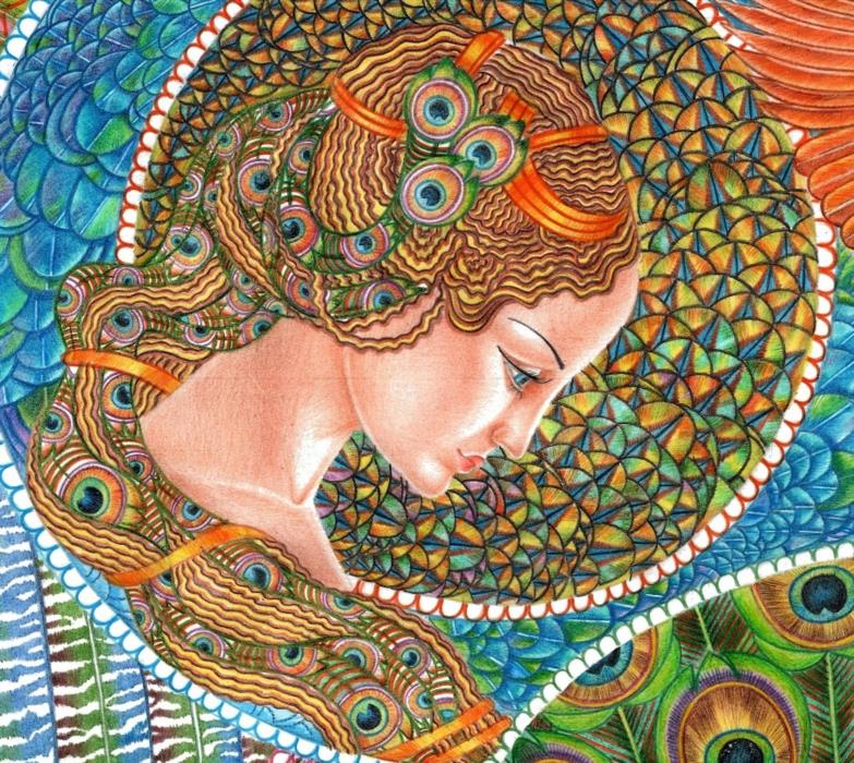 Рисунок цветными карандашами Название Профили   - изображениe 3