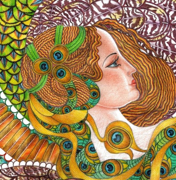 Рисунок цветными карандашами Название Разные мысли   - изображениe 3