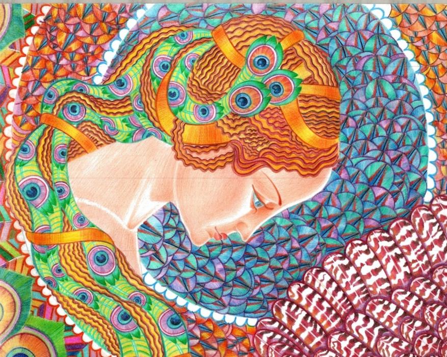 Рисунок цветными карандашами Название Фантазии   - изображениe 2