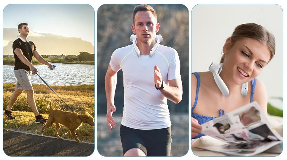 Вентилятор кондиционер на шею портативный 10 часов автономной работы - изображениe 1