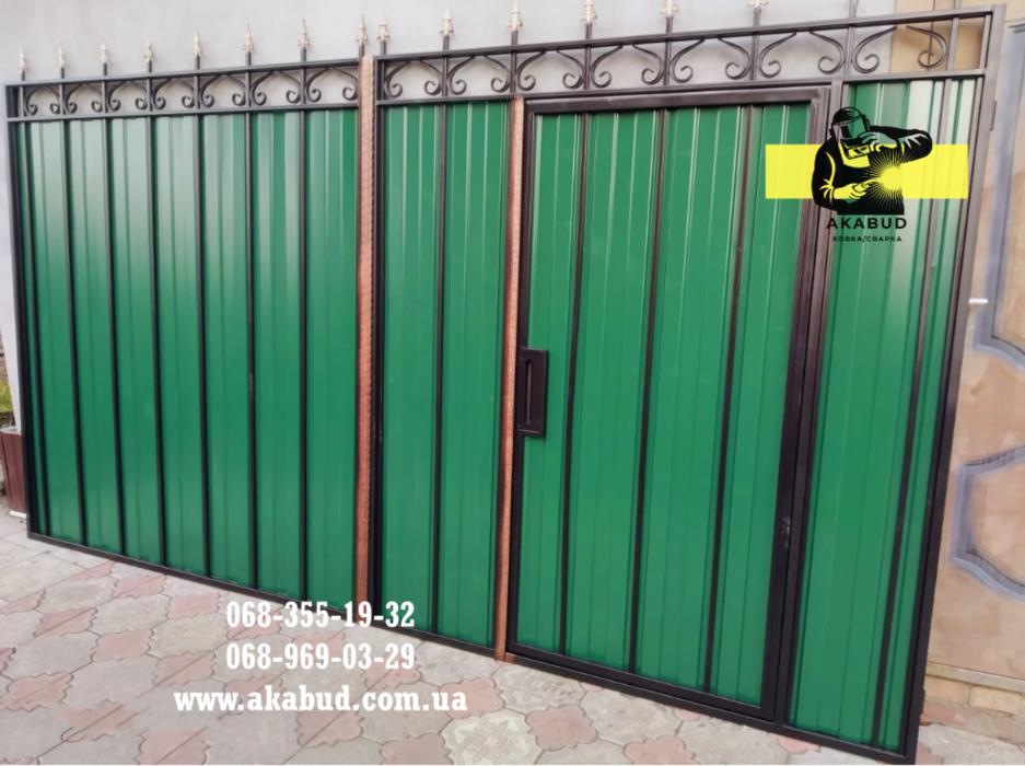 Розпашні Ворота відкатні ворота навіс хвіртка МАФ - изображениe 1