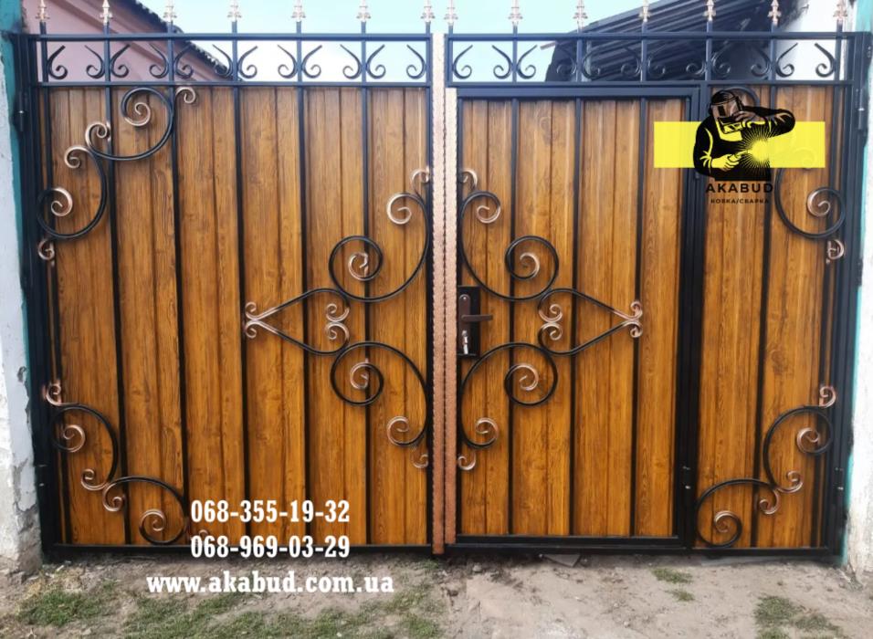 Розпашні Ворота відкатні ворота навіс хвіртка МАФ - изображениe 2