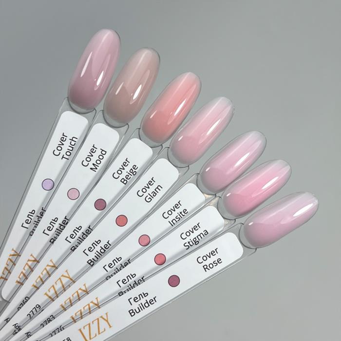 Вся Лінійка Камуфлюючі Гелі для Нарощування Izzy Builder Cover Gel
