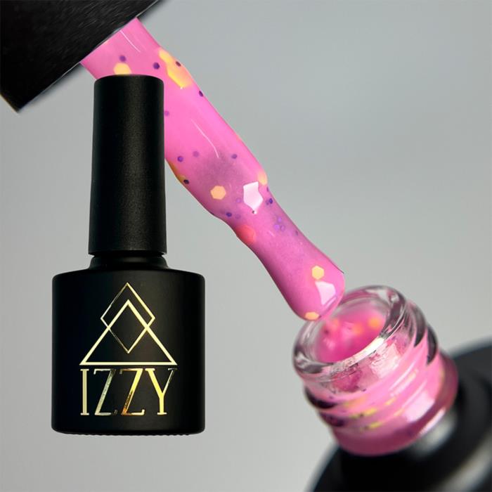 Експрес-Дизайн Рожева База Izzy Jam Base 02 10мл з Різнокольоровим Декором