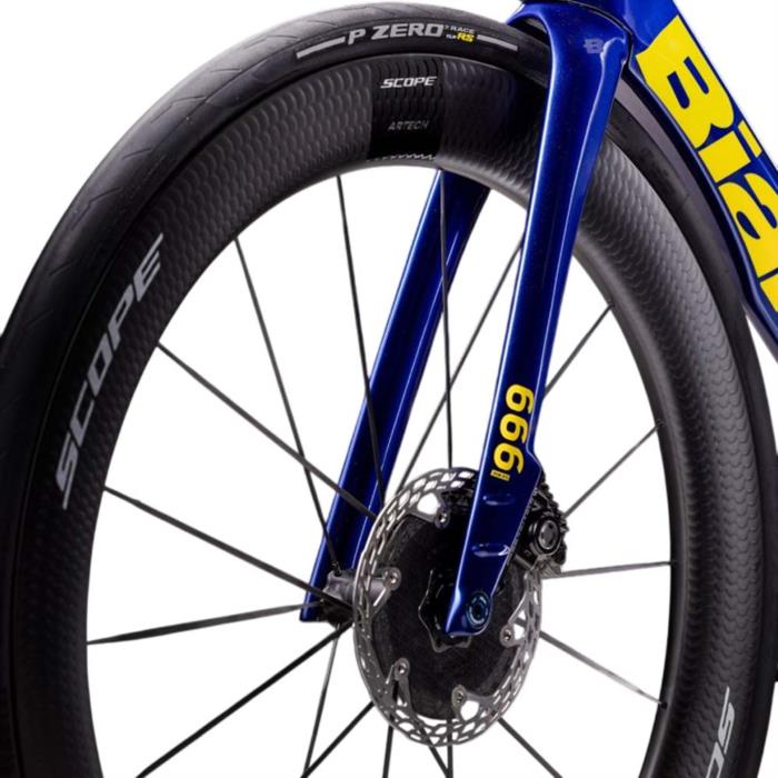 2025 Bianchi OLTRE RC Founder Edition - Blue Italia - Yellow KINGCYCLESPORTHeritage  - изображениe 3