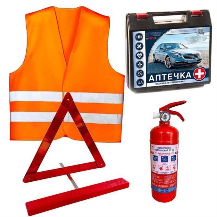 Автомобільні комплекти безпеки ВП-1 та ВП-2  сертифікований захист за вимогами ПДР України