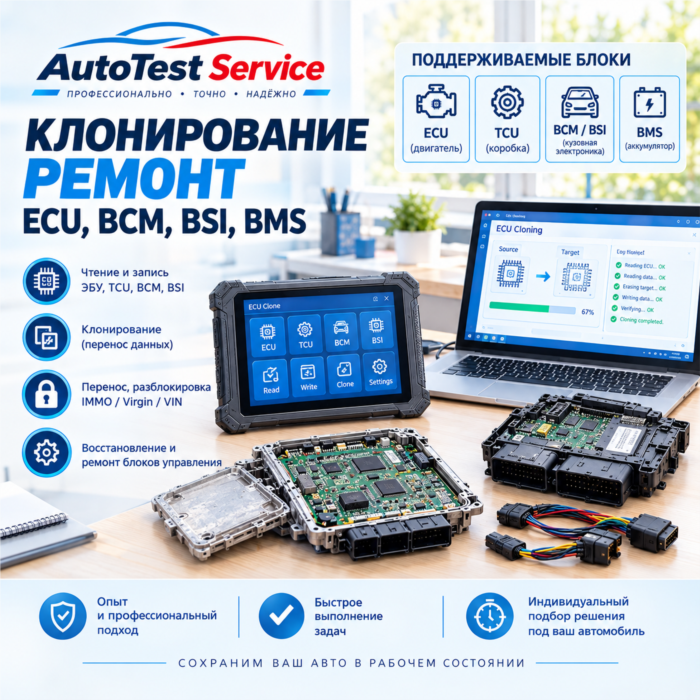 Клонирование ЭБУ BCM BSI FRM Ремонт ЭБУ  Чип-Тюнинг Иммобилайзер 